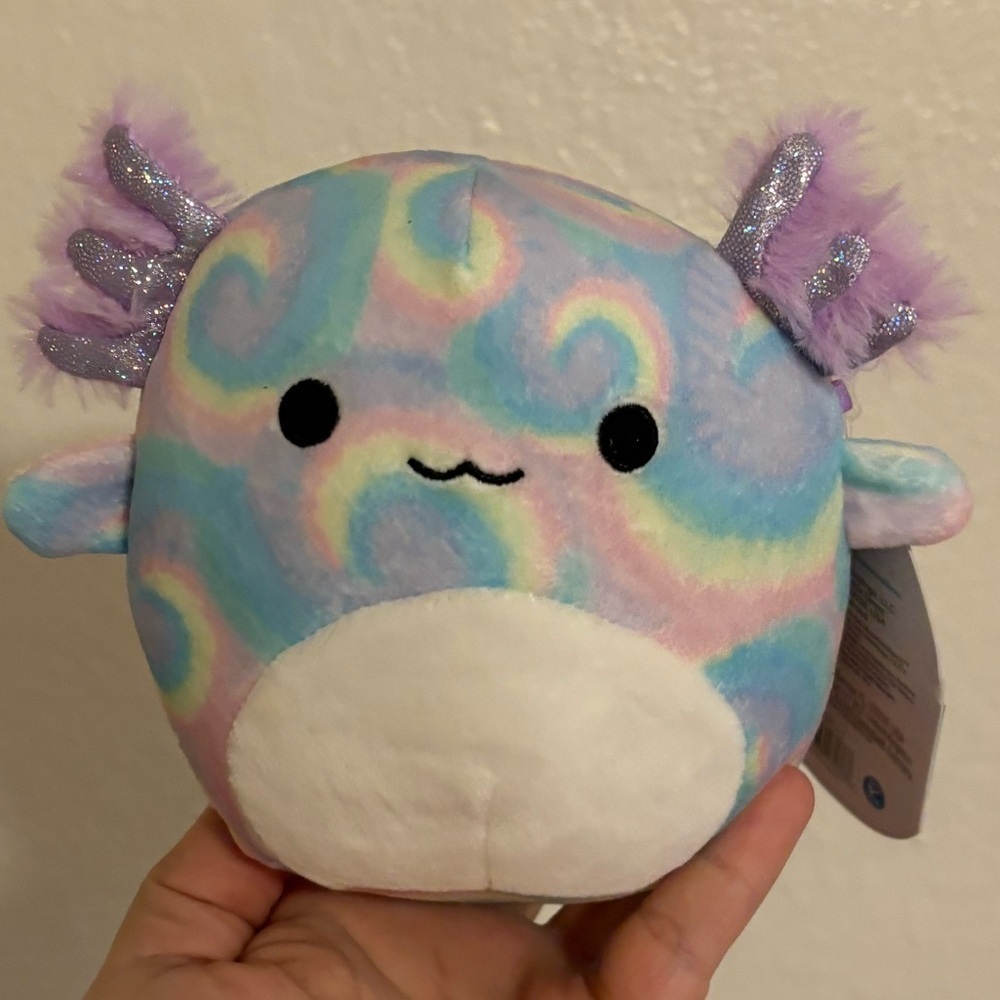 Vivie 5” Rainbow Tie Dye Axo Original Squishmallows Plush